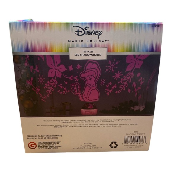 Disney Magic Holiday Princess LED Rotating Shadow Lights Projector Gemmy *New - Picture 2 of 3
